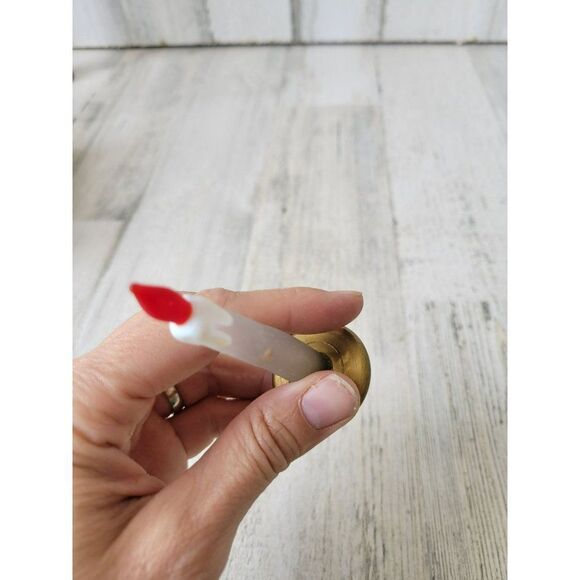 Glass candle vintage clip ornament Xmas tree clear - Picture 7 of 7